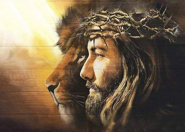 Cuadro “El Guardián de la Fe” – Jesús, el León y el Guerrero