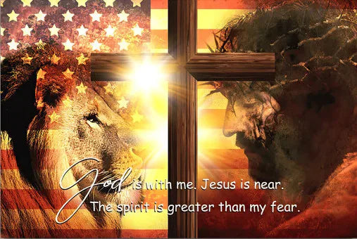 Cuadro “El Guardián de la Fe” – Jesús, el León y el Guerrero