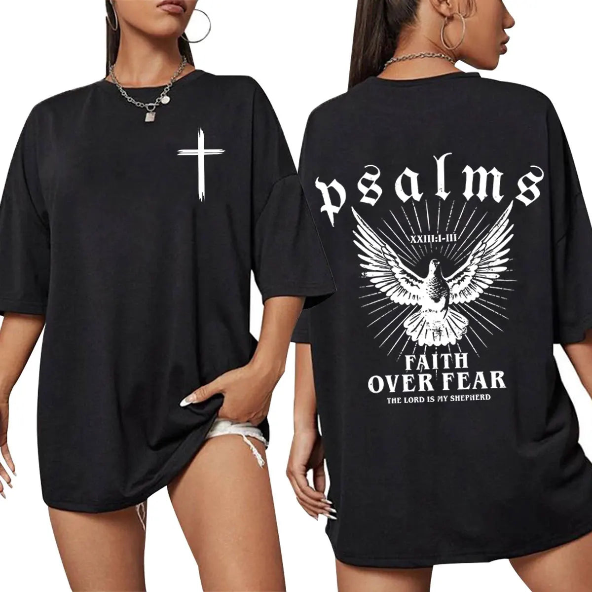 Camiseta cristiana Faith Over Fear – Moda con mensaje de fe para hombre y mujer | Alma & Luz