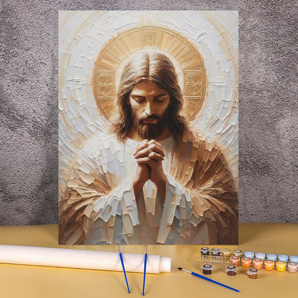 Pintura por Números Jesús – Decoración Espiritual para el Hogar