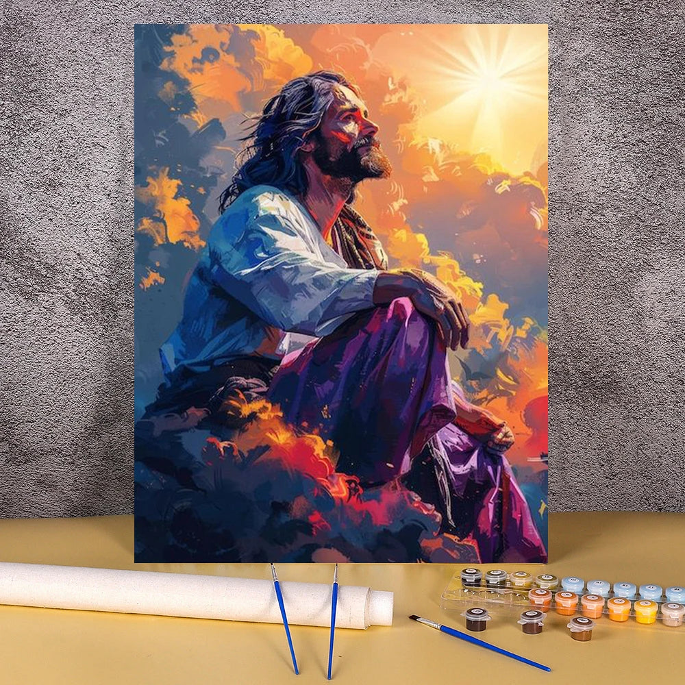 Pintura por Números Jesús – Decoración Espiritual para el Hogar