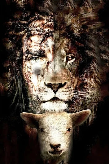 Cuadro “El Guardián de la Fe” – Jesús, el León y el Guerrero