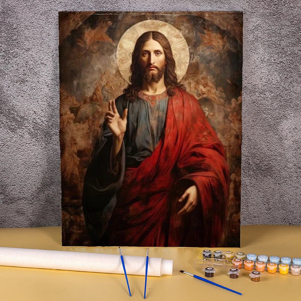 Pintura por Números Jesús – Decoración Espiritual para el Hogar