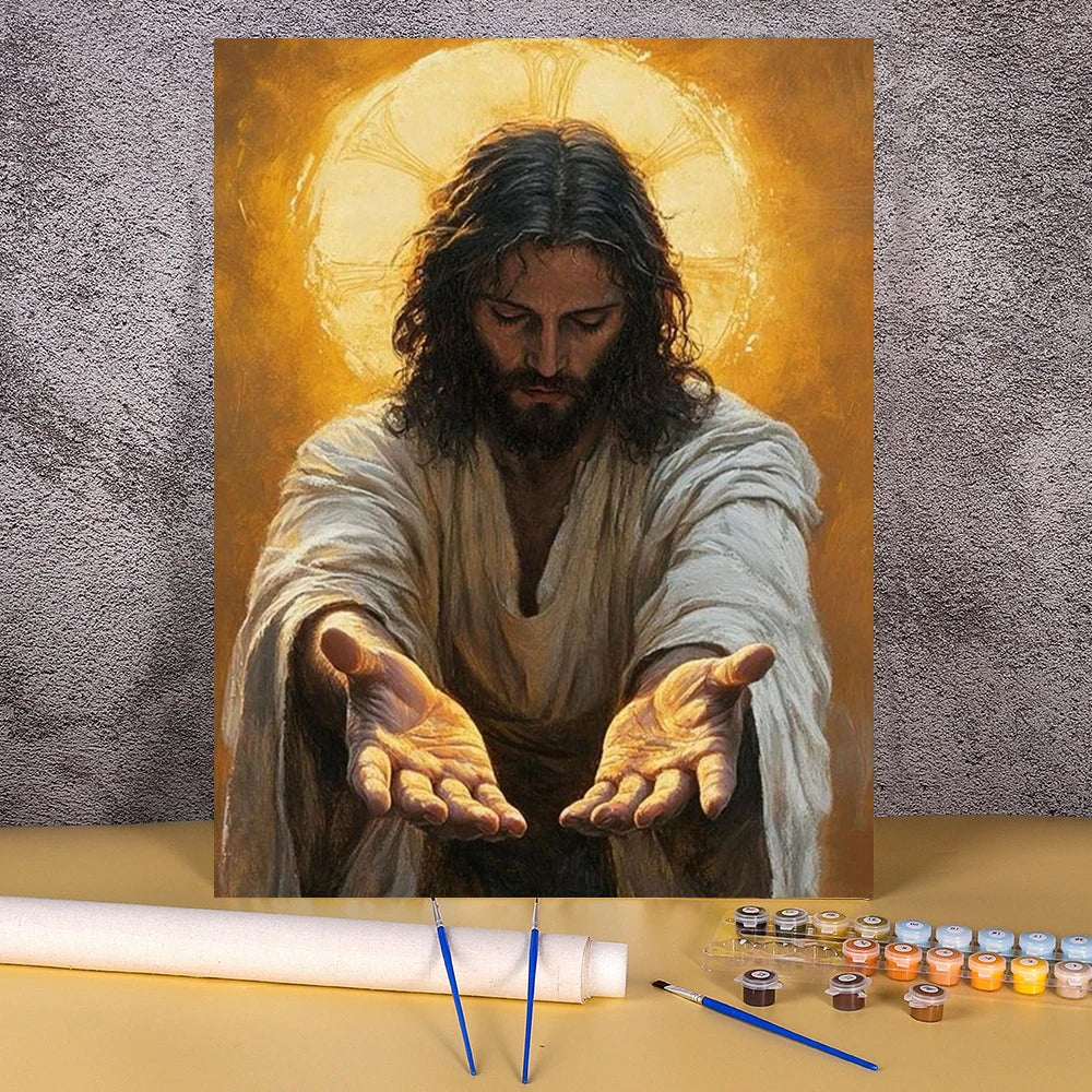 Pintura por Números Jesús – Decoración Espiritual para el Hogar