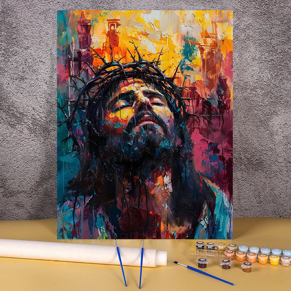Pintura por Números Jesús – Decoración Espiritual para el Hogar