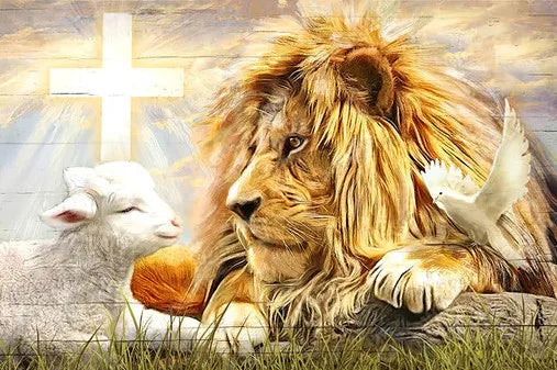 Cuadro “El Guardián de la Fe” – Jesús, el León y el Guerrero