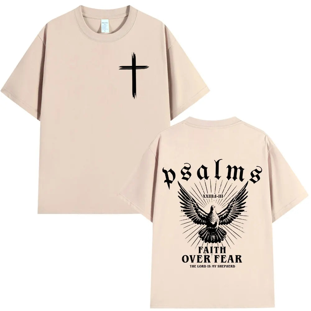 Camiseta cristiana Faith Over Fear – Moda con mensaje de fe para hombre y mujer | Alma & Luz