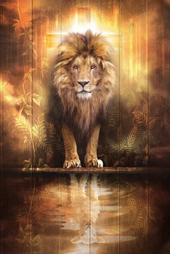 Cuadro “El Guardián de la Fe” – Jesús, el León y el Guerrero