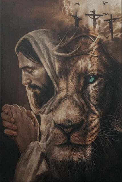 Cuadro “El Guardián de la Fe” – Jesús, el León y el Guerrero